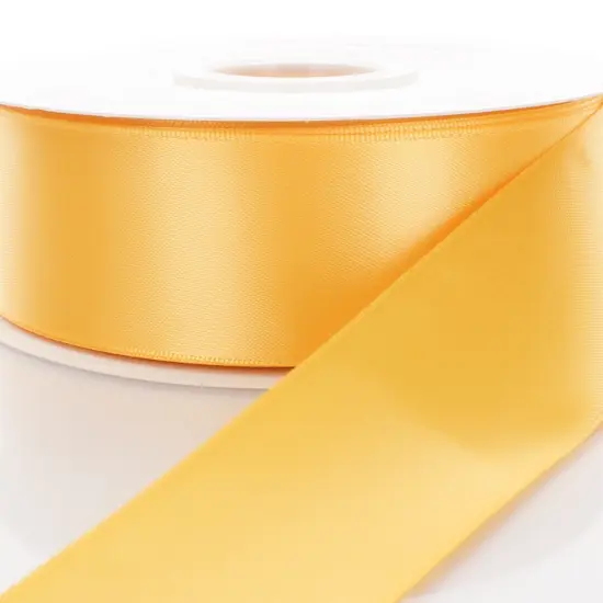 4" Double Faced Satin Ribbon 660 Yellow Gold 100yd {1}