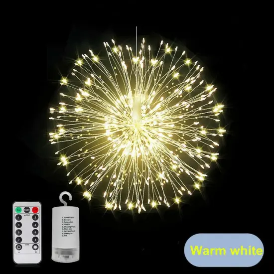 Hanging Firework LED Fairy String Light Yellow {1}