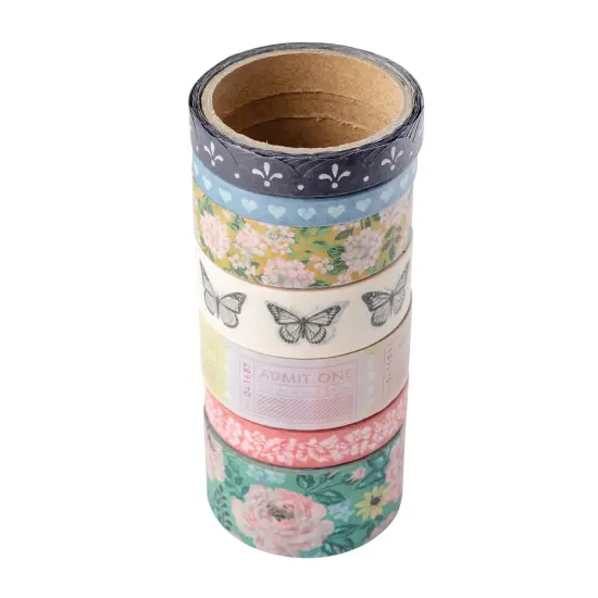 Maggie Holmes Woodland Grove Washi Tape 7/Pkg-W/Gold Foil Accents {6}