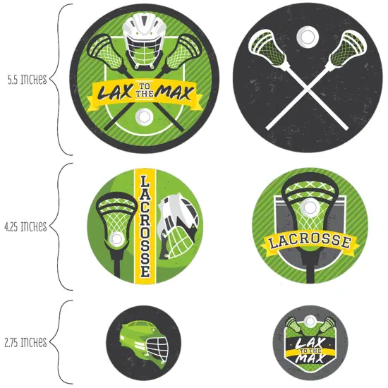 Big Dot of Happiness Lax to the Max Lacrosse Giant Circle Confetti Party Decorations Large Confetti 27 Count {3}