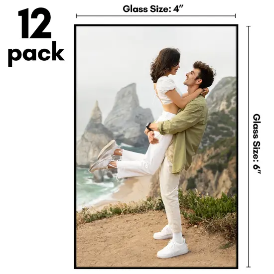 Americanflat Front Loading Picture Frame Set - Set of 6- Multi Picture Frames - Perfect for Photos and Wall Decor - Shatter Resistant Glass - Hanging Hardware with Snap-Out Easel {8}