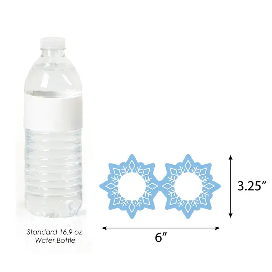 Big Dot of Happiness Blue Snowflakes Glasses and Headpieces - Paper Card Stock Winter Holiday Party Photo Booth Props Kit - 10 Count {6}