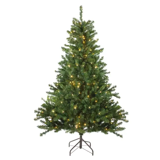 Northlight Pre-Lit Medium Canadian Pine Artificial Christmas Tree - 8' - Candlelight LED Lights Green {3}