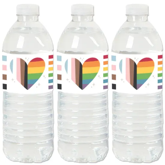 Big Dot of Happiness So Many Ways to Be Human - Pride Party Water Bottle Sticker Labels - Set of 20 {1}