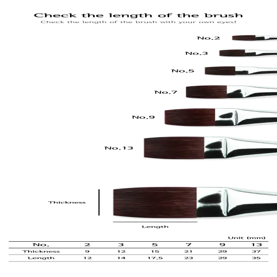 Herend Brush F-1000 Flat Brush (Squirrel) {6}