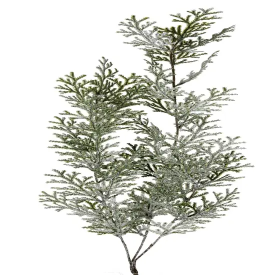 32" FROSTED HANGING CYPRUS SPRAY {1}