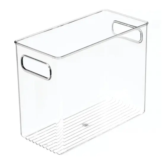 mDesign Plastic Bathroom Storage Bin Tote with Handles {4}