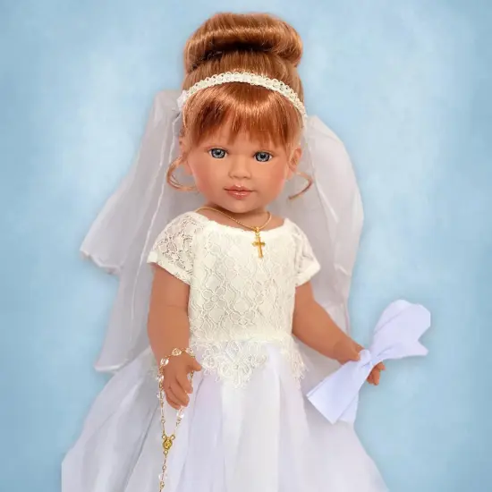 Allegra Communion Gown with Accessories For 18 Inch Dolls- Doll Clothes {3}