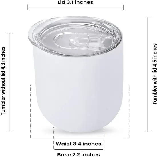 Makerflo 12 oz Straight Wine Sublimation Blank Tumbler with Lid and Straw - Pack of 25 | Craft-Ready for DIY Gifts & Personalization (Sublimation, Epoxy, UV DTF, Vinyl, and Laser Engraving) {3}