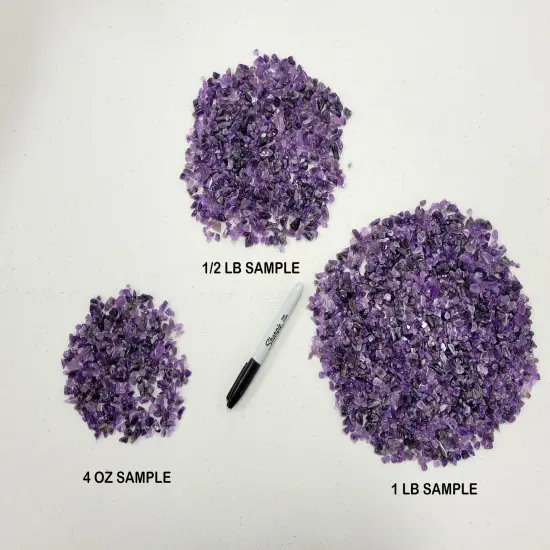 Tumbled Amethyst Crystal Chips Bulk {4}
