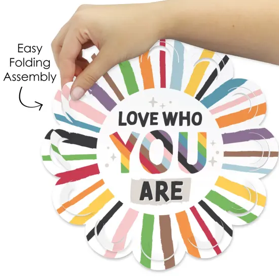 Big Dot of Happiness So Many Ways to Be Human - Pride Party Round Table Decorations - Paper Chargers - Place Setting For 12 {6}