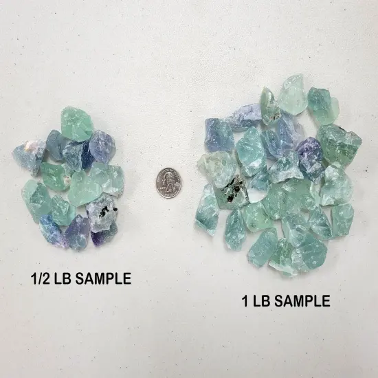 Green Fluorite Crystals - Rough Stones Bulk {3}