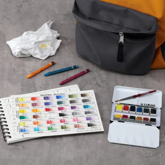 HG Art Concepts Travel Size Painters Color Diary 5 Pack - 6x8" Spiral-Bound Acid-Free Color Swatch Book with 10 Pages for Traveling Artists {6}