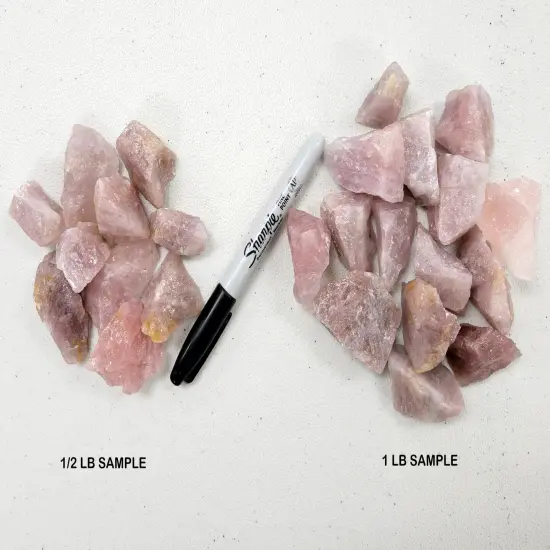 Lavender Rose Quartz Crystals - Raw Rough Stones Bulk {3}