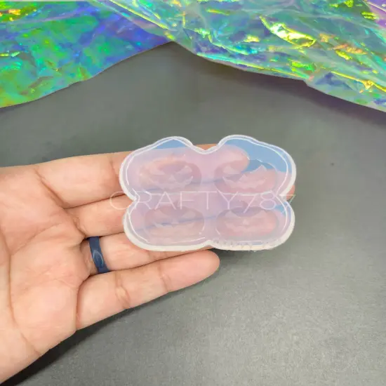 Scary Pumpkin Stud Silicone Mold(A6) {4}