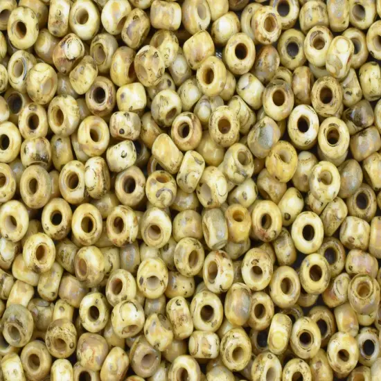 Opaque Canary Yellow Picasso Miyuki Seed Beads - Miyuki 4512 {1}