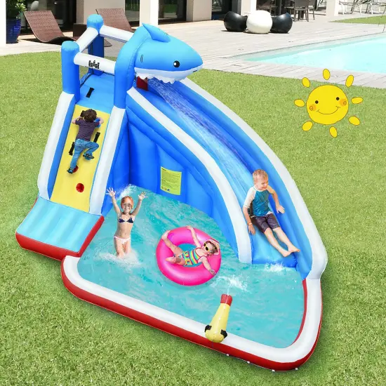 Costway Inflatable Water Slide Animal Shaped Bounce House Castle Splash Water Pool without Blower {3}