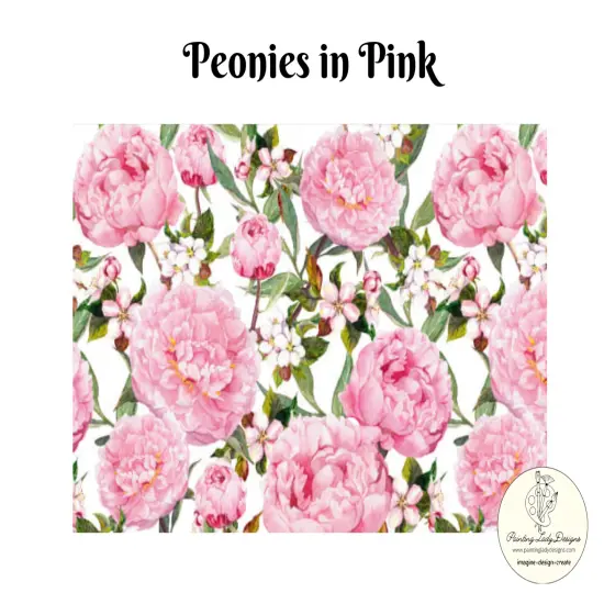 Serendipity and Peonies in Pink Decoupage Papers Art Pack {4}