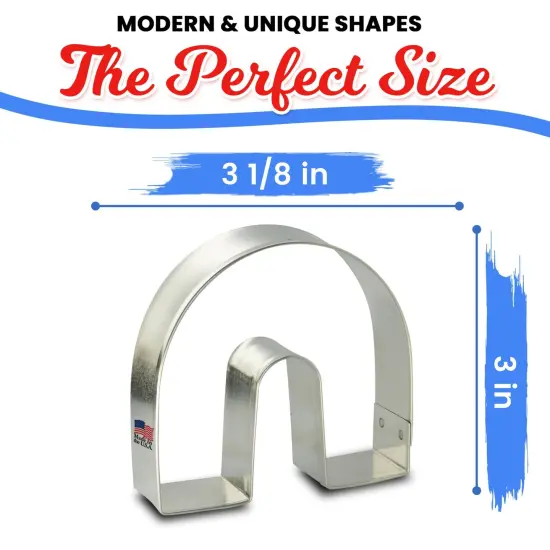 CookieCutter.com Cookie Cutters Rainbow Horse Shoe Cookie Cutter 3 in, Tin Plate Steel, Handmade in USA {2}