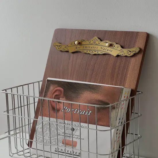 Natural Walnut wood A4 CLIPBOARD {4}