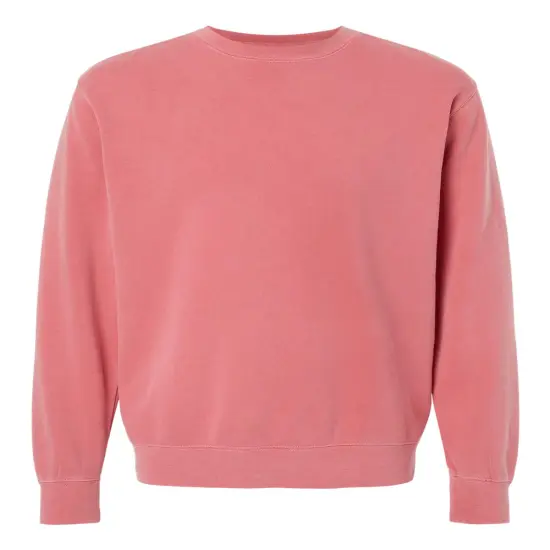 Independent Trading Co&reg; Midweight Pigment Dyed Crewneck Sweatshirt Pigment pink {1}