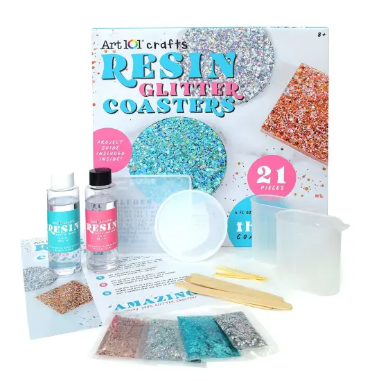 Resin Glitter Coaster Kit {1}