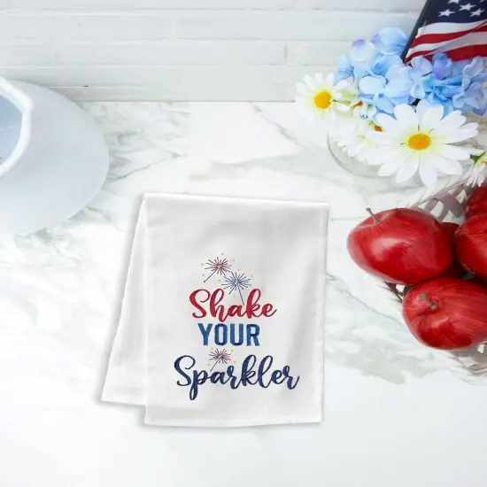 Shake Your Sparkler Fireworks Kitchen Towel {3}