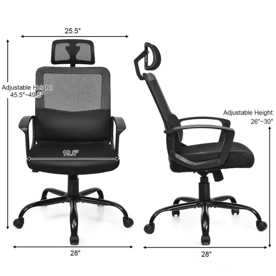 Mesh Office Chair High Back Ergonomic Swivel Chair {3}