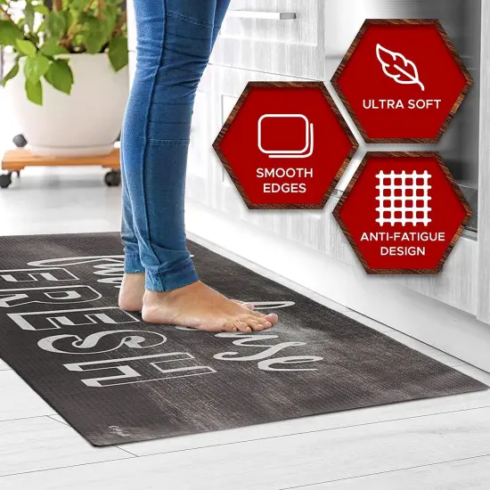 20"x55" Oversized Cushioned Anti-Fatigue Kitchen Runner Mat (Farmhouse Fresh) {4}