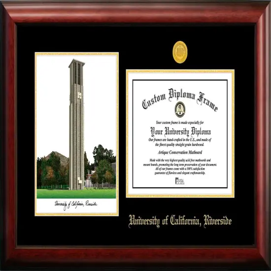 UC Riverside 11w x 8.5h Tassel Box and Diploma Frame {1}