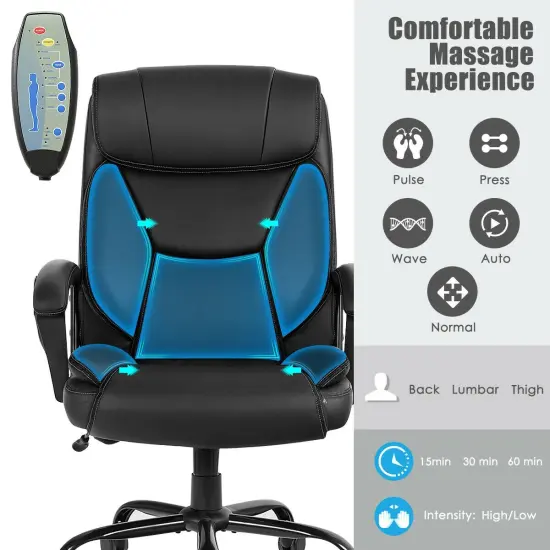 Massage Executive Office Chair with 6 Vibrating Points {2}