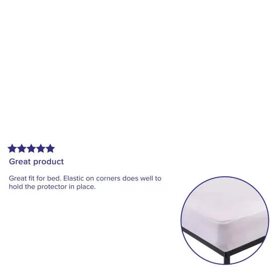 Emma and Oliver Smooth Fabric Waterproof And Hypoallergenic Mattress Protector {4}