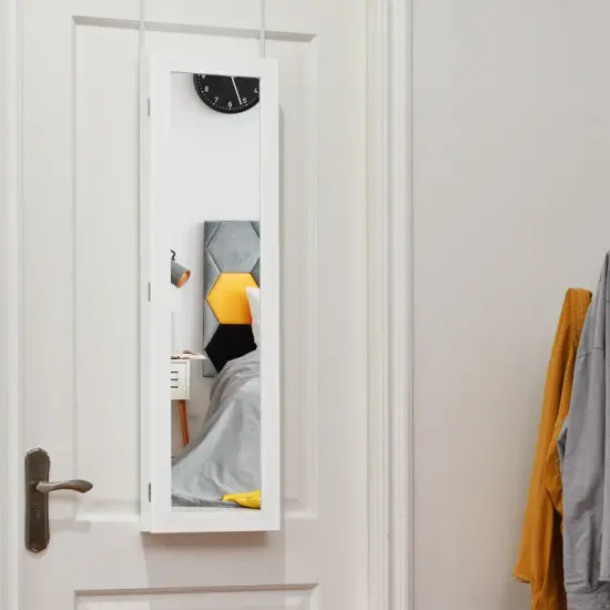 Door and Wall Mounted Armoire Jewelry Cabinet with Full-Length Mirror {6}