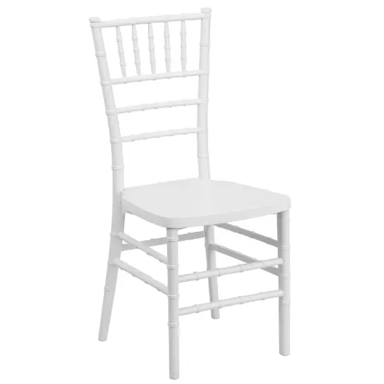 Emma and Oliver Wedding & Event Resin Stacking Chiavari Dining Chair White {1}