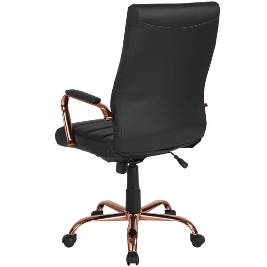 Merrick Lane Milano Contemporary High-Back Home Office Chair with Padded Arms {4}