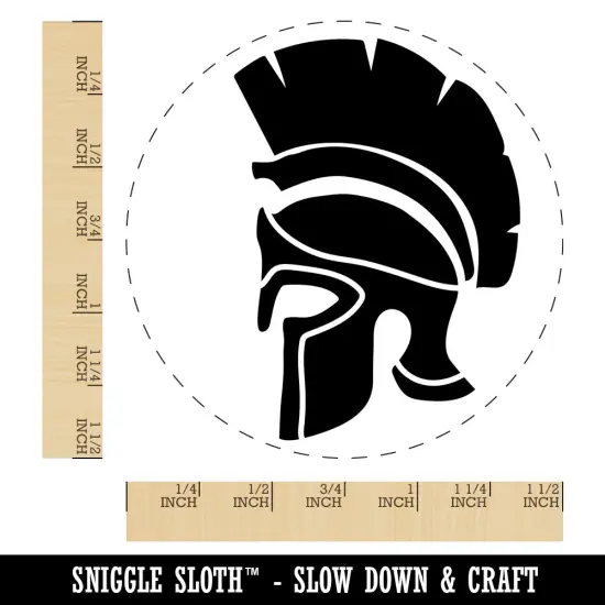 Ancient Greek Roman Spartan Helmet Self-Inking Rubber Stamp for Stamping Crafting Planners Red {1}