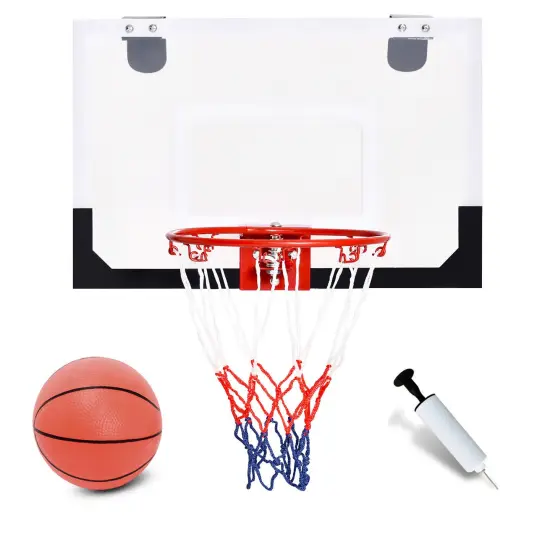 Over-The-Door Mini Basketball Hoop Includes Basketball & Hand Pump {5}