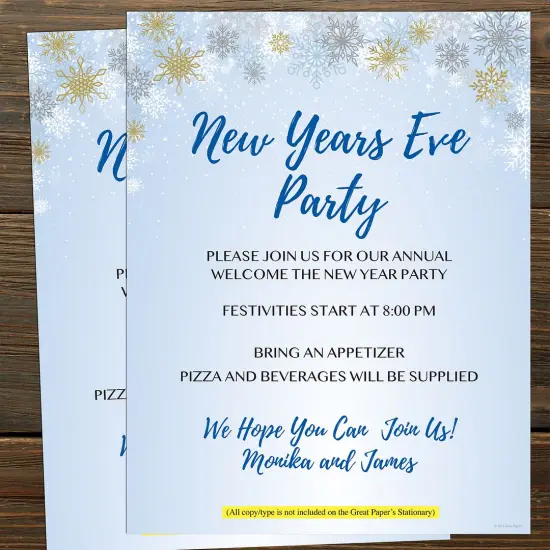 Great Papers! Foil Snowy Day Letterhead, for Invitations, Announcements and Personal Messages, Printer Friendly 8.5" x 11", 25 Pack (2023049) {3}