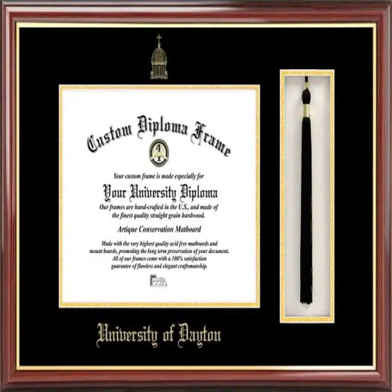 University of Dayton 11w x 8.5h Tassel Box and Diploma Frame {1}