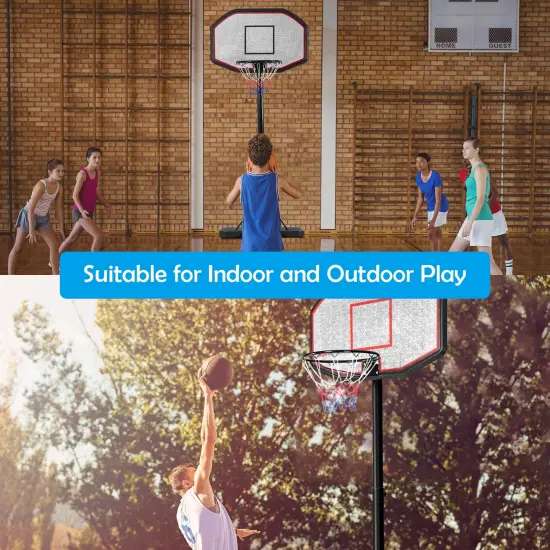 43 Inch Indoor/Outdoor Height Adjustable Basketball Hoop {5}