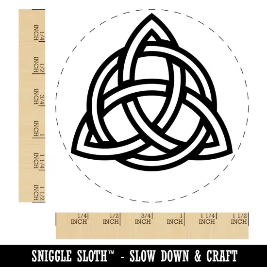Celtic Triquetra Knot Outline Self-Inking Rubber Stamp for Stamping Crafting Planners Black {1}