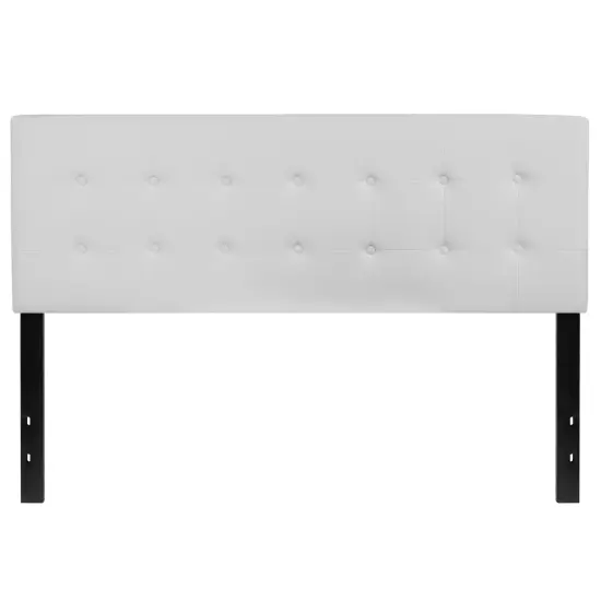 Emma and Oliver Button Tufted Upholstered Headboard {2}