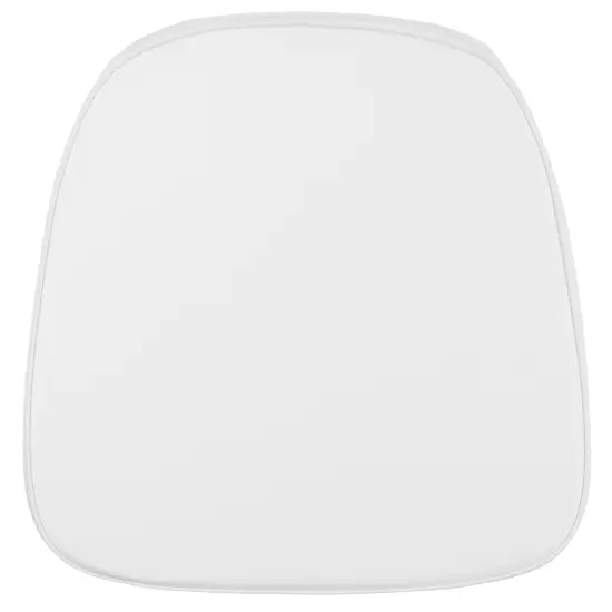 Emma and Oliver Soft Fabric Chiavari Dining Chair Cushion Snow White {1}