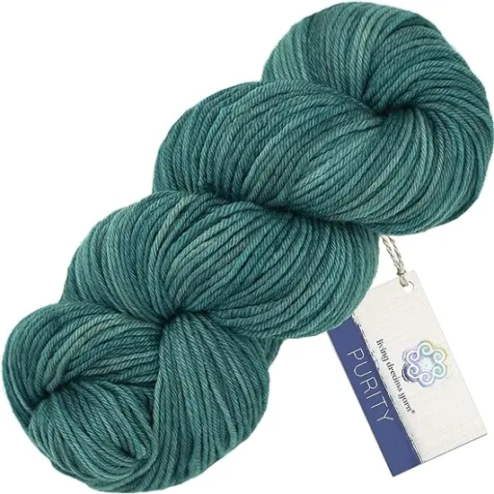 Living Dreams Purity: Organic Merino DK Yarn. Pacific Northwest Hand Dyed. Pond {1}
