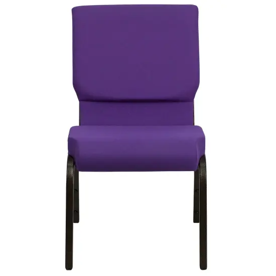 Emma and Oliver Stacking Auditorium Chair with 19" Seat PurpleFab/GoldVein {5}