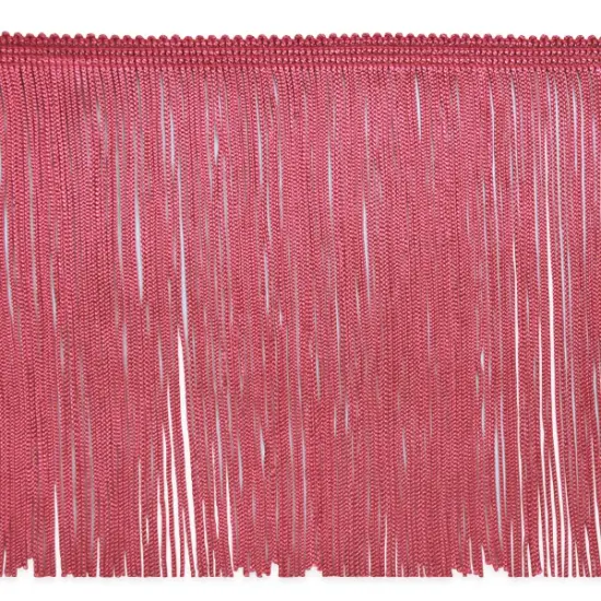 5 Yards of 6" Chainette Fringe Trim, Polyester, Decorative, Versatile for Costumes Hot Pink {1}