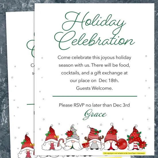 Great Papers! Holiday Gnomes Foil Letterhead, for Invitations, Announcements and Personal Messages, Printer Friendly 8.5" x 11", 25 Pack (2023042) {3}