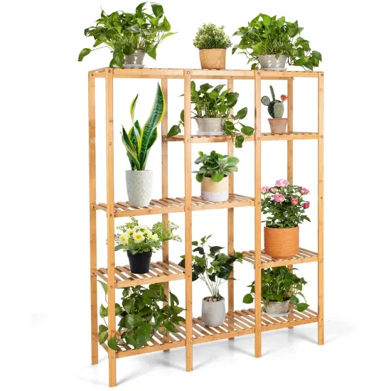 Multifunctional Bamboo Shelf Storage Organizer Rack {1}
