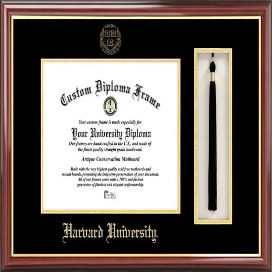Harvard University 14w x 11h Tassel Box and Diploma Frame {1}