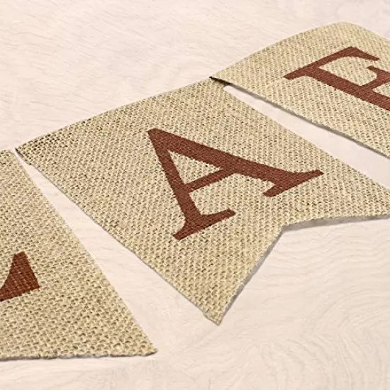 Happy Fall Pumpkin Burlap Banner Harvest Home Decor Bunting Flag Garland Party Thanksgiving Day Decoration {6}